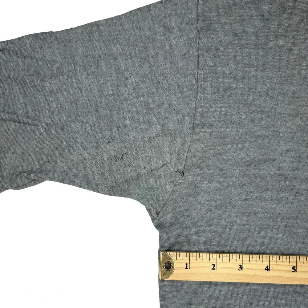 Duofold Mens XL Two Layer Thermal Gray Wool Polypropylene Long Sleeve Distressed